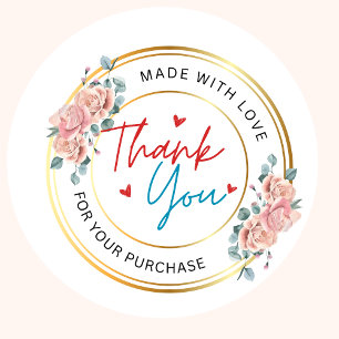 ivory_and_beign_rustic_and_gold_floral_buiness_cla classic round sticker