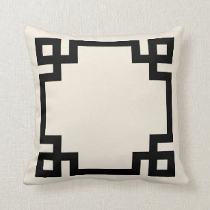 black and ivory pillows