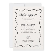 Ivory and Black Wedding Engagement Party