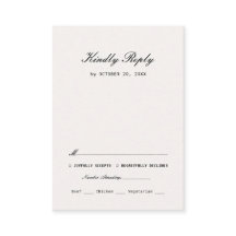 Ivory and Black Wedding Response 