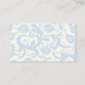 Ivory and Blue Damask Placecards (Back)