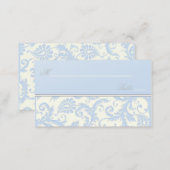 Ivory and Blue Damask Placecards (Front/Back)