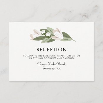 Ivory And Blush Wedding Sprigs Reception Invitation by Whimzy_Designs at Zazzle
