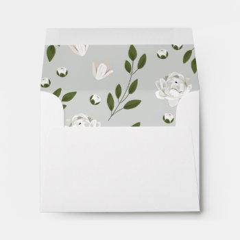Ivory And Blush Wedding Sprigs Rsvp Envelope by Whimzy_Designs at Zazzle
