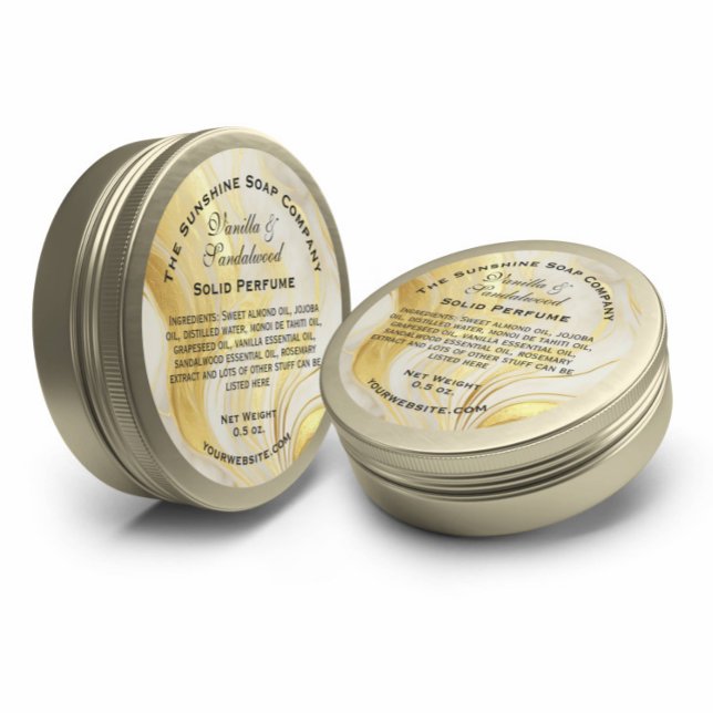 Ivory and Faux Gold Marble soap cosmetic Classic Round Sticker (Creator Uploaded)