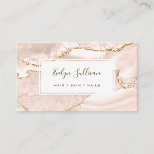 ivory and gold agate business card