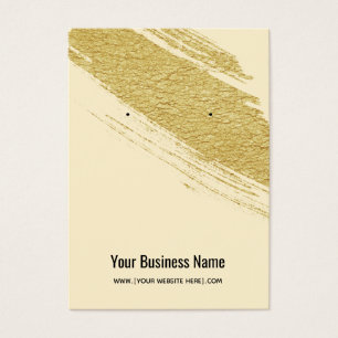 Ivory and Gold Brush Earring Display Cards