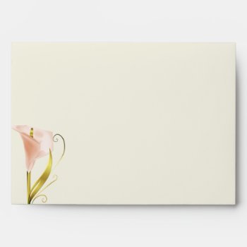 Ivory And Gold Calla Lily Wedding Envelope by Myweddingday at Zazzle