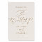 Ivory and Gold Calligraphy Wedding Welcome Sign