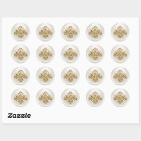 Ivory and Gold Fleur de Lis Envelope Seal | Zazzle