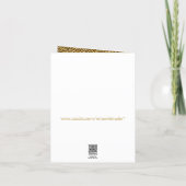 Ivory and Gold Floral 50th Thank You Card (Back)