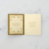 Ivory and Gold Floral 50th Thank You Card (Inside)