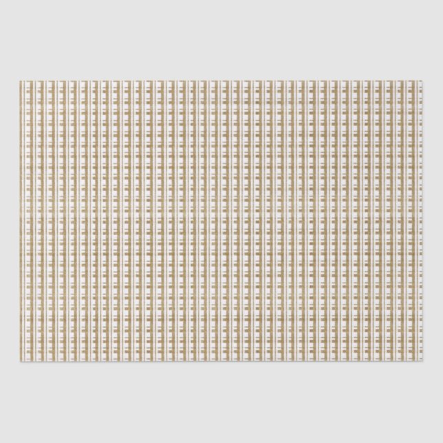 Ivory and Gold Waffle Weave Tissue Paper (Front)