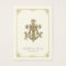 Ivory and Gold Wedding Marian Cross Holy Card