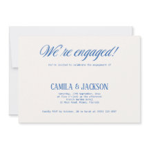 Ivory and Navy Blue Wedding Engagement Party