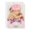 Ivory and Pink Damask Baby Girl Photo Christening