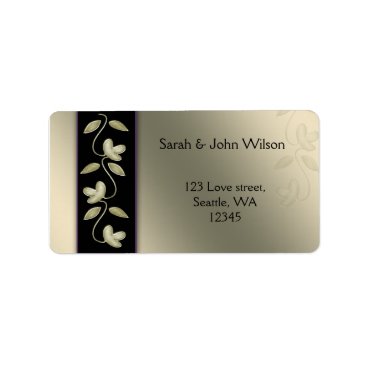 ivory and purple floral address labels