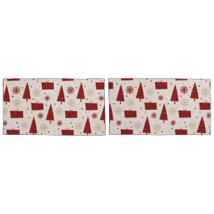 Ivory and Red Pillowcase