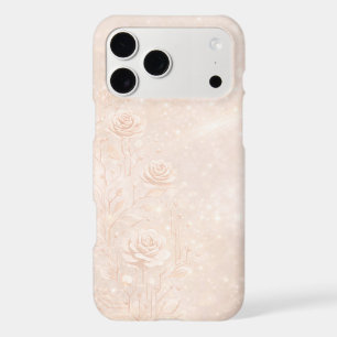 Ivory and rosegold accents florals AI art iPhone 17 Pro Max Case