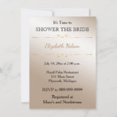 Ivory and Satin African American Bridal Shower Invitation (Back)