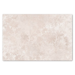 Ivory and White Vintage Damask Tissue Paper
