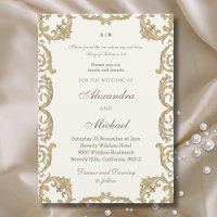 Ivory Baroque Bible Verse Christian Wedding  