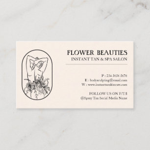 Ivory Beige Beauty Feminine Woman Tan Business Card
