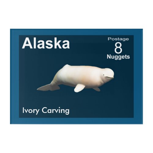 Ivory Beluga _ Alaska Postage Acrylic Print