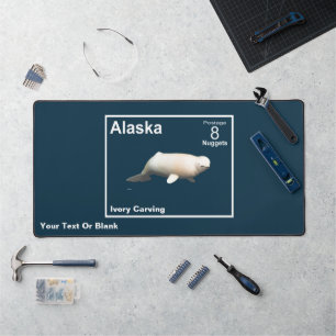 Ivory Beluga - Alaska Postage Desk Mat