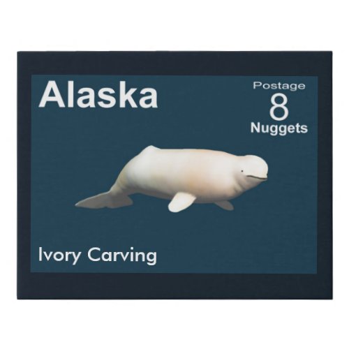 Ivory Beluga _ Alaska Postage Faux Canvas Print