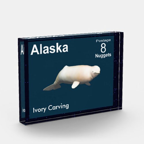 Ivory Beluga _ Alaska Postage Photo Block