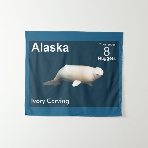 Ivory Beluga _ Alaska Postage Tapestry