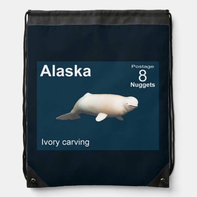 Ivory Beluga Drawstring Bag (Front)