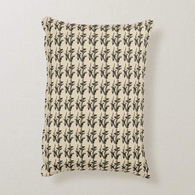 Ivory-billed Woodpecker Audubon's Birds of America Accent Pillow (Back(Vertical))