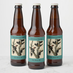 Ivory-billed Woodpecker Audubon's Birds of America Beer Bottle Label