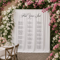 Ivory Black Alphabetical Wedding Seating Chart