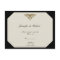 Ivory Black and Gold Damask Wedding RSVP Postcard