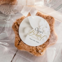 Ivory Bloom & Elegant Gold Script Bridal Shower