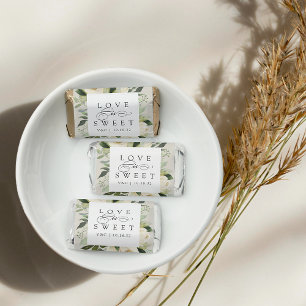 Ivory Bloom Floral "Love is Sweet" Wedding Hershey's Miniatures