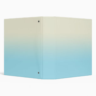 Ivory Blue Ombre Gradient  3 Ring Binder