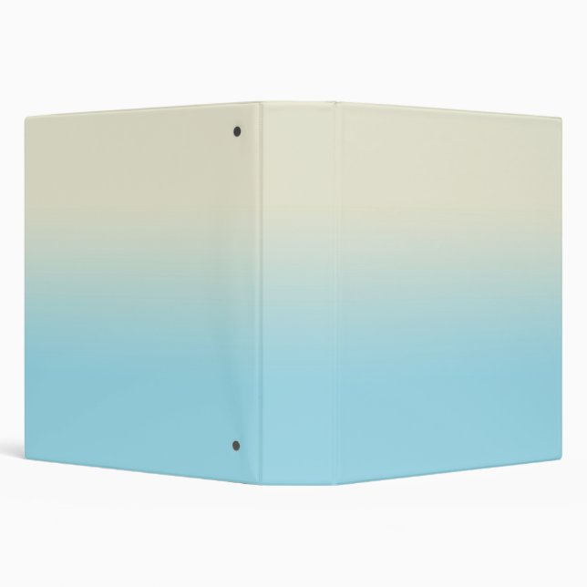 Ivory Blue Ombre Gradient  3 Ring Binder (Background)