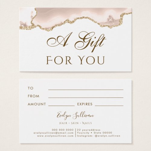 Ivory Blush Agate Gift Card