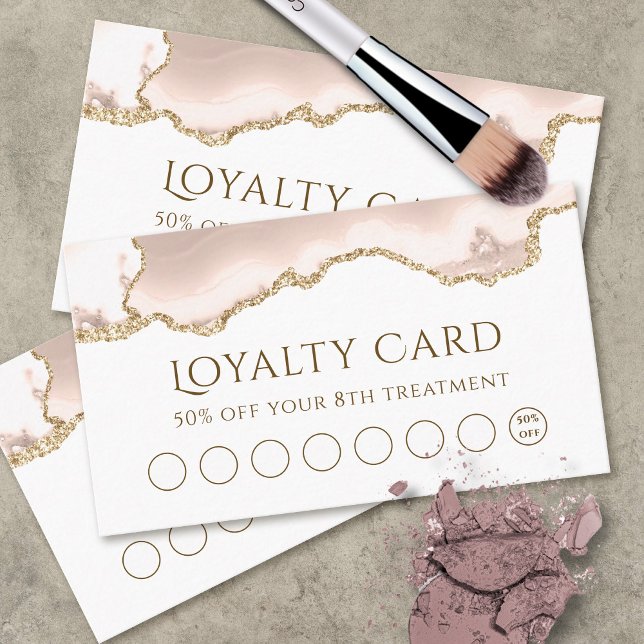 Ivory Blush agate loyalty card (Creator Uploaded)