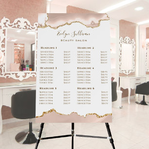 Ivory Blush Agate Price List Foam Board