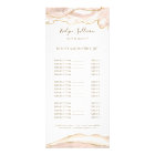 Ivory blush agate price list rack card