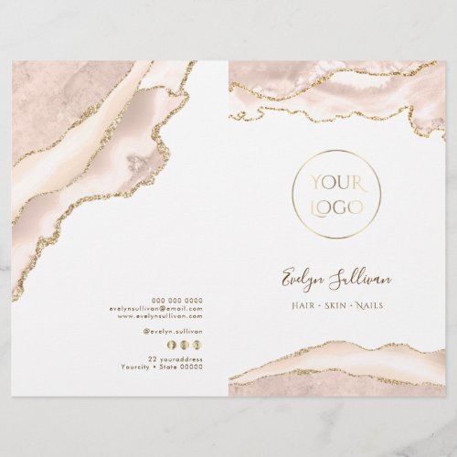 ivory blush agate service menu brochure