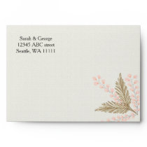 ivory blush gold floral envelope