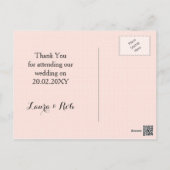 ivory blush gold floral Thank You notes (Back)