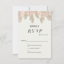 ivory blush gold wedding RSVP cards