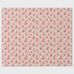 Ivory Blush Paisley Diwali Wrapping Paper